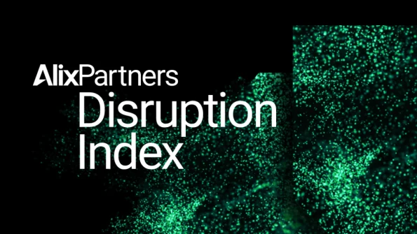 alixpartners disruption index logo and particles